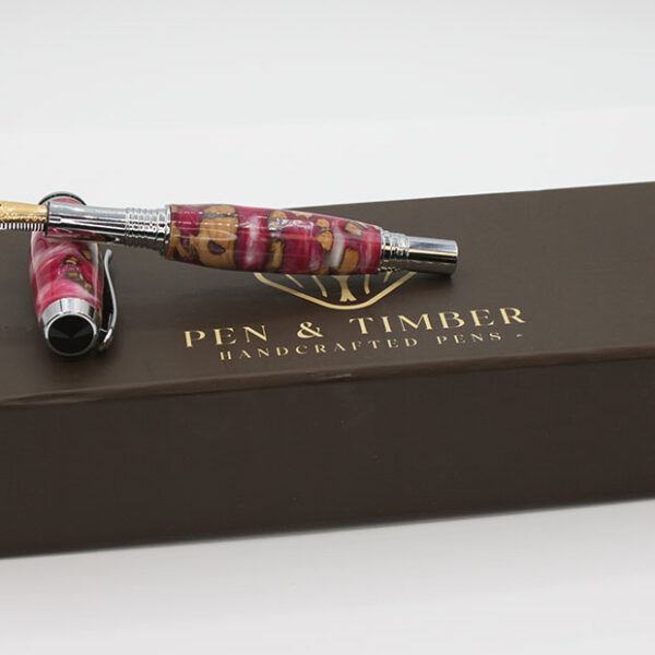 Pink Cholla Jr. George Fountain Pen with Gold Accents